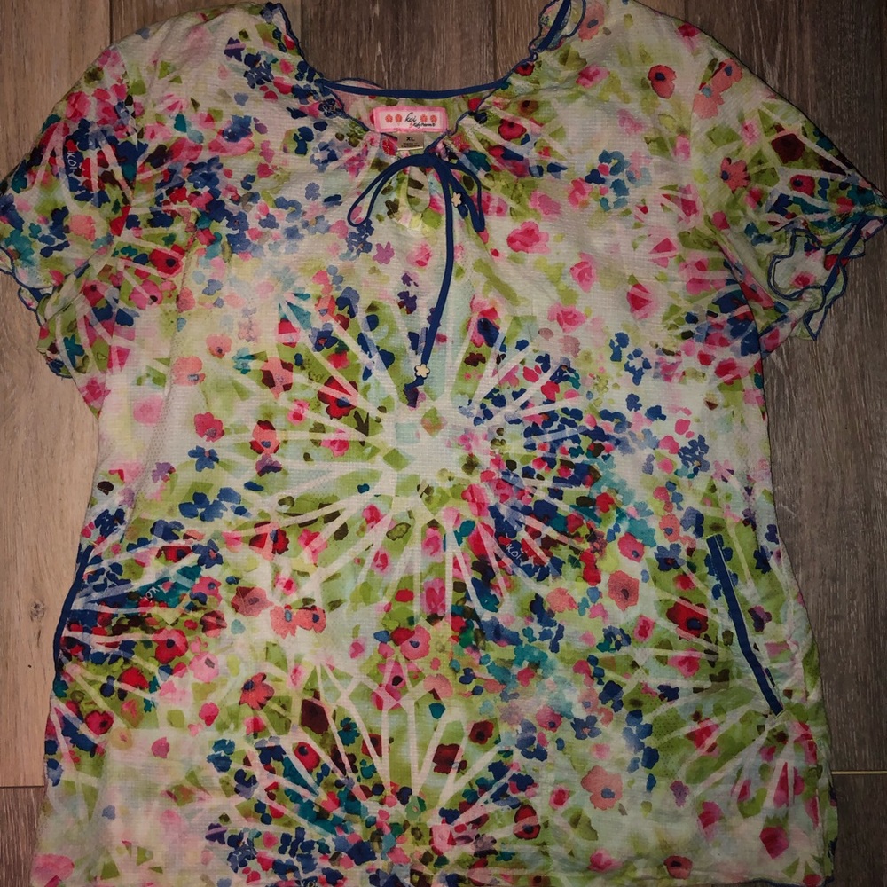 Koi Scrub top
